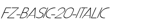 FZ BASIC 20 ITALIC Normal.ttf