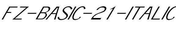 FZ BASIC 21 ITALIC Normal.ttf
