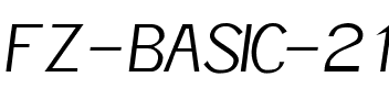 FZ BASIC 21 Normal.ttf