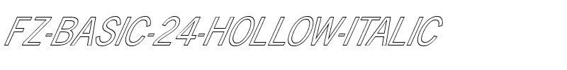 FZ BASIC 24 HOLLOW ITALIC Normal.ttf