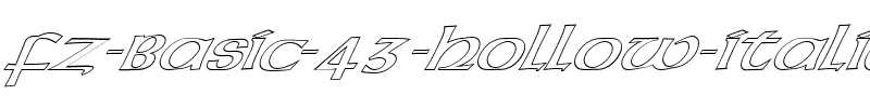 FZ BASIC 43 HOLLOW ITALIC Normal.ttf
