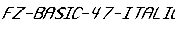 FZ BASIC 47 ITALIC Normal.ttf