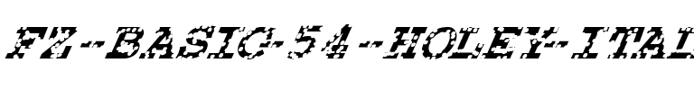 FZ BASIC 54 HOLEY ITALIC Normal.ttf