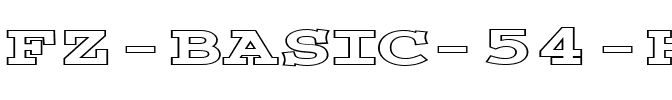 FZ BASIC 54 HOLLOW EX Bold.ttf