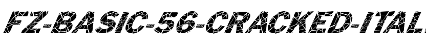 FZ BASIC 56 CRACKED ITALIC Normal.ttf