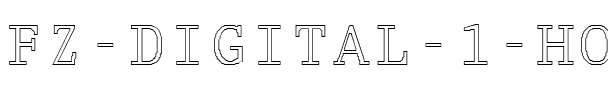 FZ DIGITAL 1 HOLLOW Normal.ttf