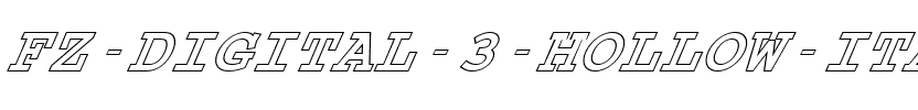 FZ DIGITAL 3 HOLLOW ITALIC Normal.ttf