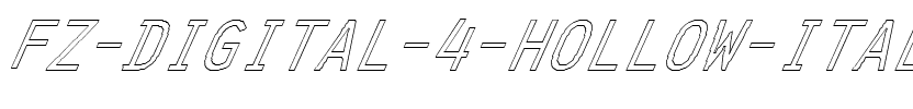 FZ DIGITAL 4 HOLLOW ITALIC Normal.ttf