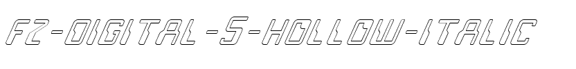 FZ DIGITAL 5 HOLLOW ITALIC Normal.ttf