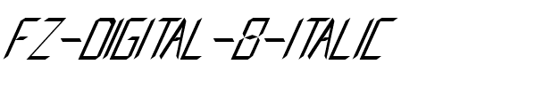 FZ DIGITAL 8 ITALIC Normal.ttf