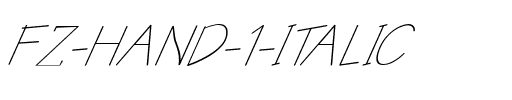 FZ HAND 1 ITALIC Normal.ttf