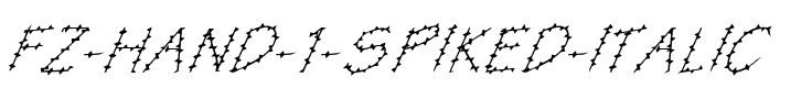 FZ HAND 1 SPIKED ITALIC Normal.ttf