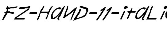 FZ HAND 11 ITALIC Normal.ttf