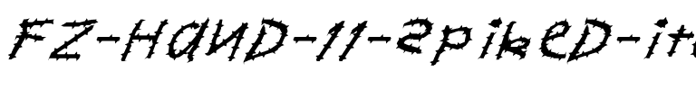 FZ HAND 11 SPIKED ITALIC Normal.ttf