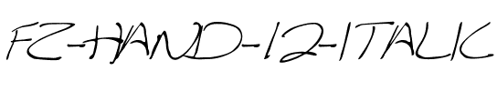 FZ HAND 12 ITALIC Normal.ttf