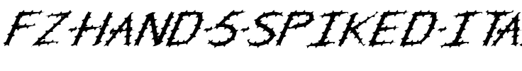 FZ HAND 5 SPIKED ITALIC Normal.ttf