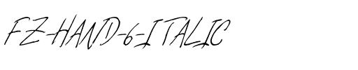 FZ HAND 6 ITALIC Normal.ttf