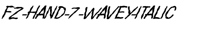 FZ HAND 7 WAVEY ITALIC Normal.ttf