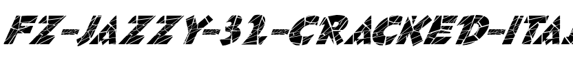 FZ JAZZY 32 CRACKED ITALIC Normal.ttf