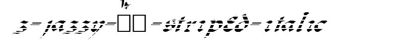 FZ JAZZY 33 STRIPED ITALIC Normal.ttf