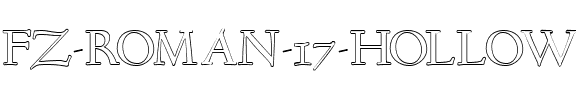 FZ ROMAN 17 HOLLOW Normal.ttf