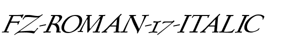 FZ ROMAN 17 ITALIC Normal.ttf