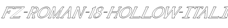 FZ ROMAN 18 HOLLOW ITALIC Normal.ttf