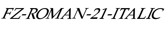 FZ ROMAN 21 ITALIC Normal.ttf