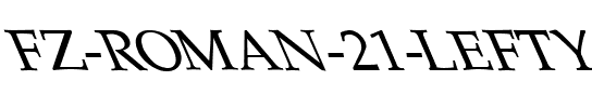 FZ ROMAN 21 LEFTY Normal.ttf