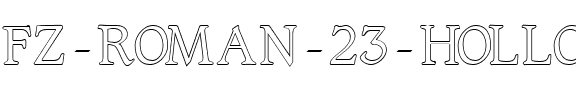FZ ROMAN 23 HOLLOW Normal.ttf