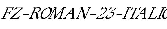 FZ ROMAN 23 ITALIC Normal.ttf