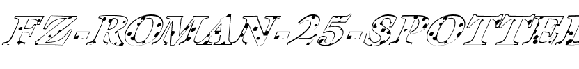 FZ ROMAN 25 SPOTTED ITALIC Normal.ttf