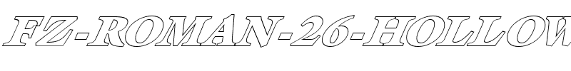 FZ ROMAN 26 HOLLOW ITALIC Normal.ttf