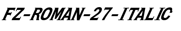 FZ ROMAN 27 ITALIC Normal.ttf