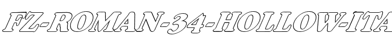 FZ ROMAN 34 HOLLOW ITALIC Normal.ttf