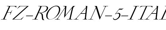 FZ ROMAN 5 ITALIC Normal.ttf