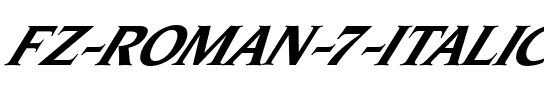 FZ ROMAN 7 ITALIC Normal.ttf