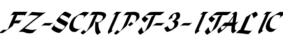 FZ SCRIPT 3 ITALIC Normal.ttf