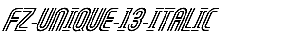 FZ UNIQUE 13 ITALIC Normal.ttf
