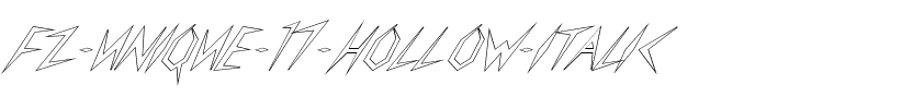 FZ UNIQUE 17 HOLLOW ITALIC Normal.ttf