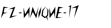 FZ UNIQUE 17 Normal.ttf