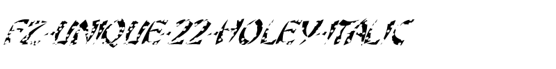 FZ UNIQUE 22 HOLEY ITALIC Normal.ttf
