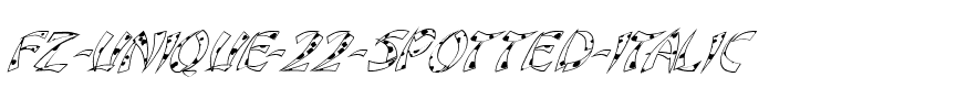 FZ UNIQUE 22 SPOTTED ITALIC Normal.ttf