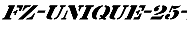 FZ UNIQUE 25 ITALIC Normal.ttf