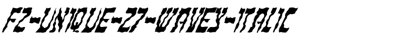 FZ UNIQUE 27 WAVEY ITALIC Normal.ttf