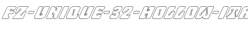 FZ UNIQUE 32 HOLLOW ITALIC Normal.ttf