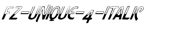 FZ UNIQUE 4 ITALIC Normal.ttf