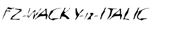 FZ WACKY 12 ITALIC Normal.ttf