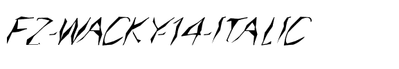 FZ WACKY 14 ITALIC Normal.ttf