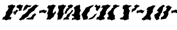 FZ WACKY 18 ITALIC Normal.ttf